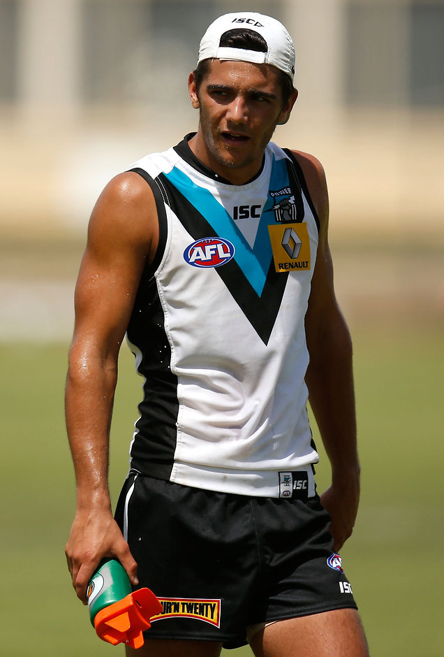 AFL 2016 Training - Port Adelaide 260116 Riley Bonner will line up in Port Adelaide's NAB Challenge opener - ${keywords}